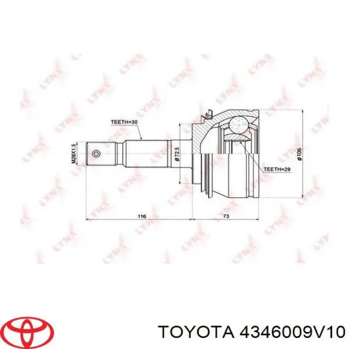Comprar 4346009V10 Toyota Semieje delantero
