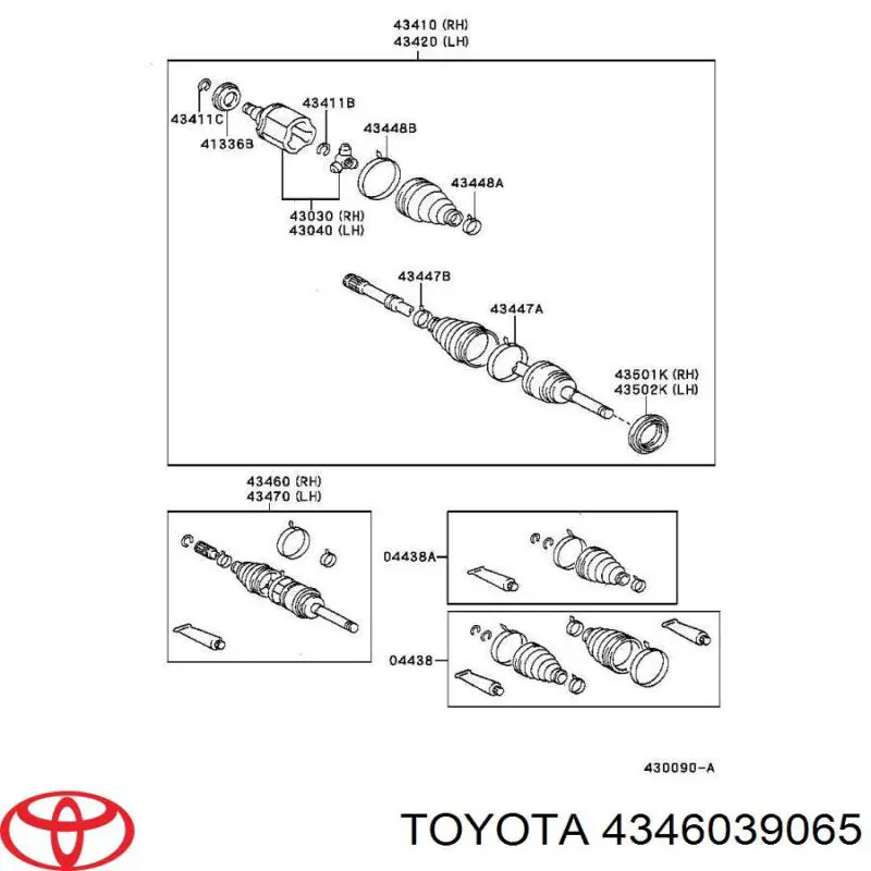 Comprar 434303503084 Toyota Semieje delantero