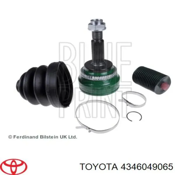 4346049167 Toyota árbol de transmisión delantero derecho