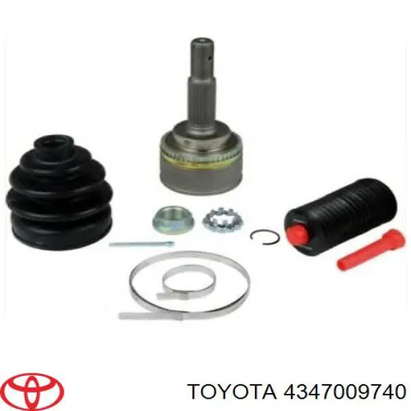 4347009740 Toyota árbol de transmisión delantero izquierdo