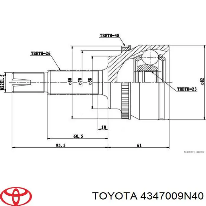 Comprar 4347009N40 Toyota Semieje delantero izquierdo