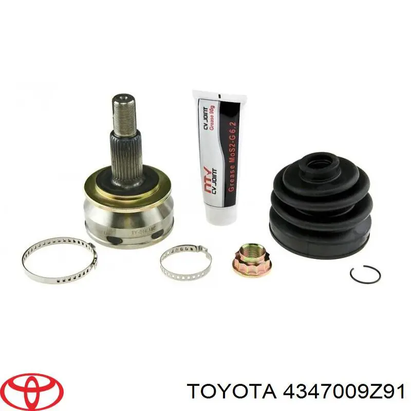 4347009Z91 Toyota árbol de transmisión delantero izquierdo