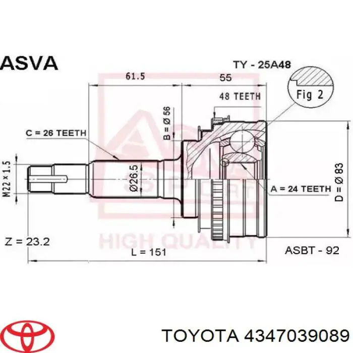 4347039089 Toyota