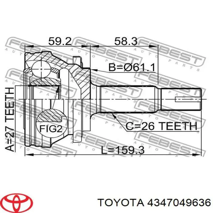 4347049636 Toyota