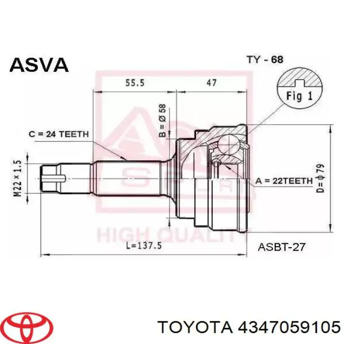 4347059105 Toyota