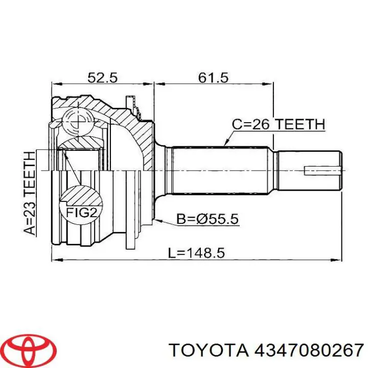 4347080267 Toyota