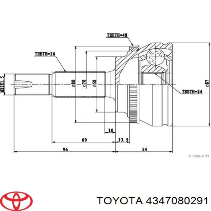 4347080291 Toyota