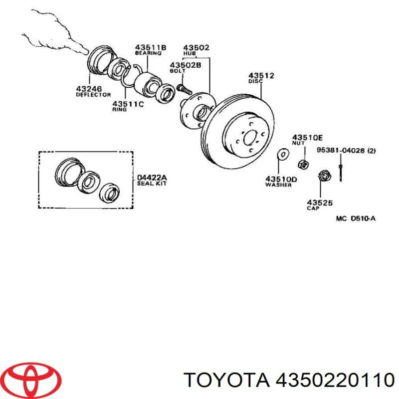 Buje de rueda delantero Toyota Carina II sedán (T17) (1987 - 1992) precio, desde 105,32 USD