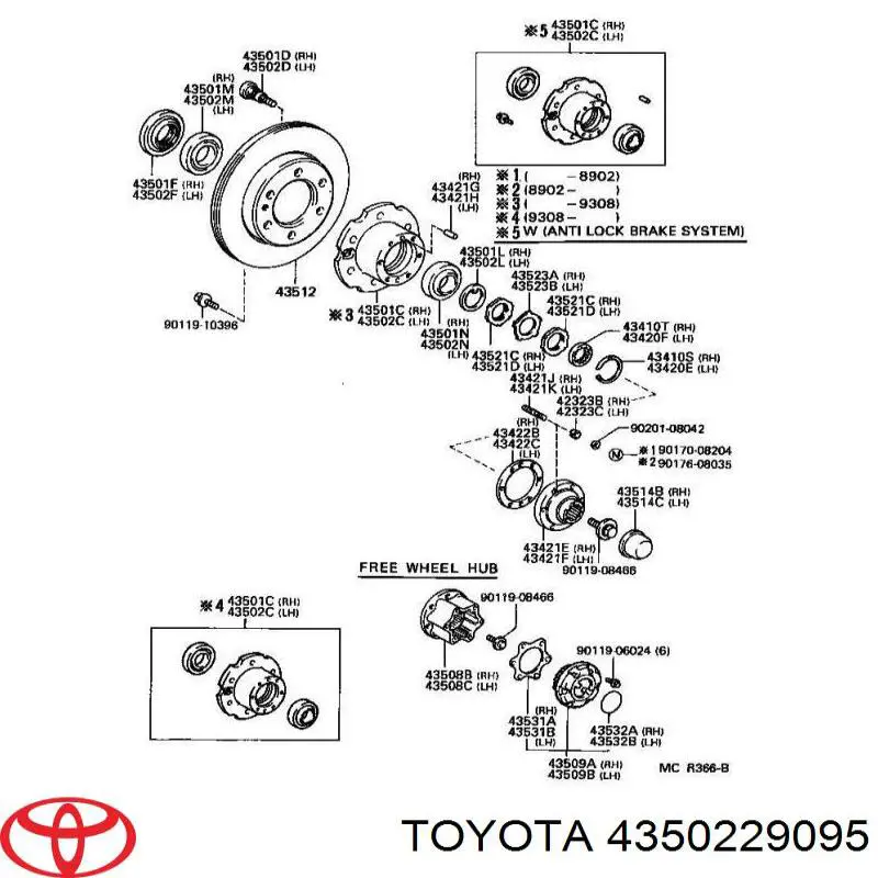Buje de rueda delantero Toyota 4351139015 precio, desde 192,77 EUR