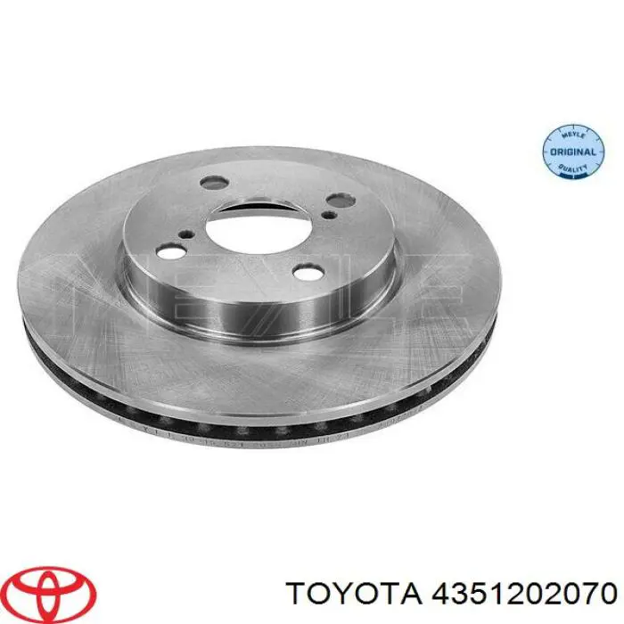 4351202070 Toyota freno de disco delantero