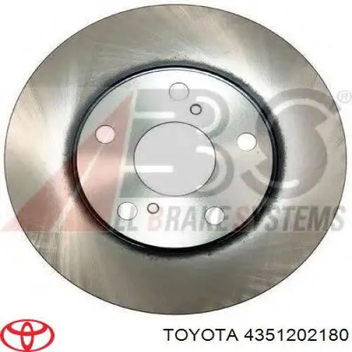 4351202180 Toyota disco de freno delantero
