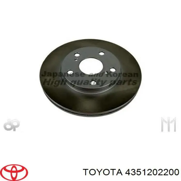4351202200 Toyota disco de freno delantero