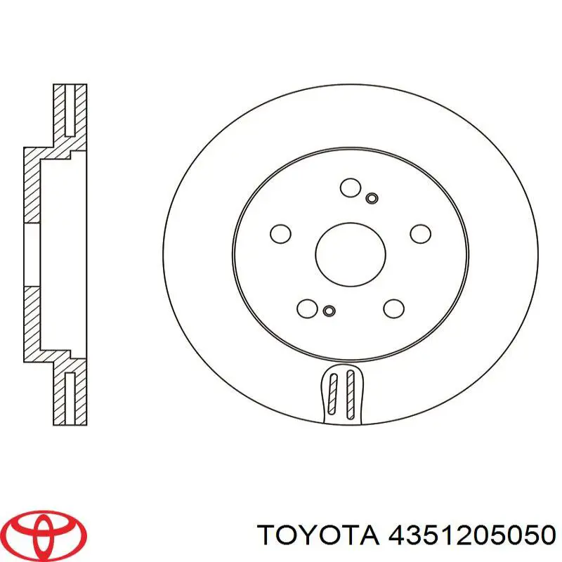 Disco de freno 4351205050 Toyota