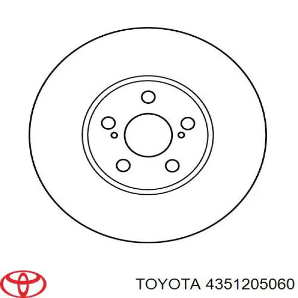 4351205060 Toyota disco de freno delantero