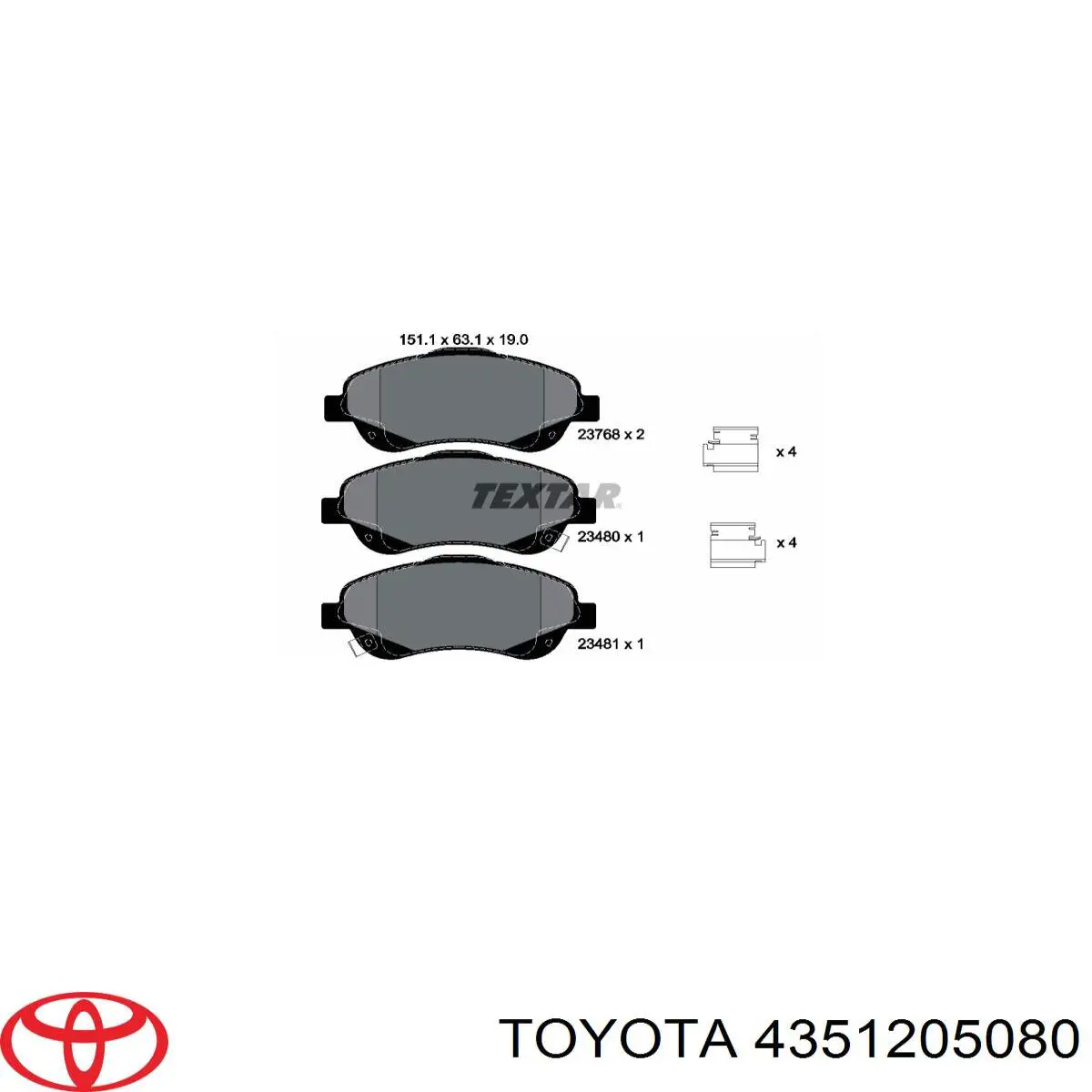 4351205080 Toyota Discos