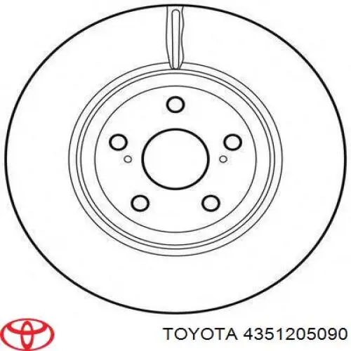 Disco de freno delantero Toyota 4351205090