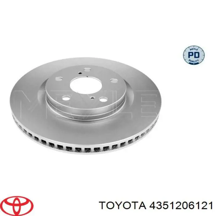 4351206121 Toyota disco de freno delantero