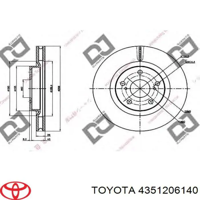 Frenos delanteros Toyota 4351206140 precio, desde 34,57 EUR