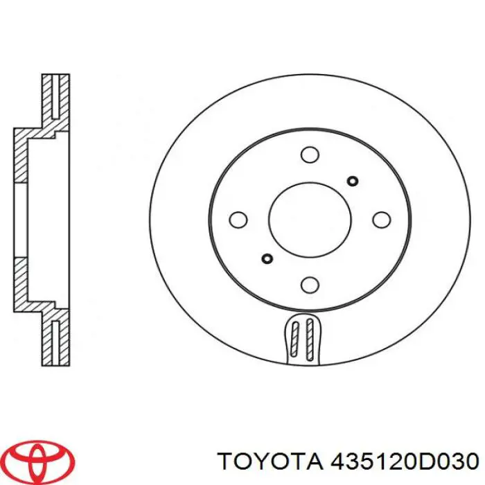 435120D030 Toyota disco de freno delantero