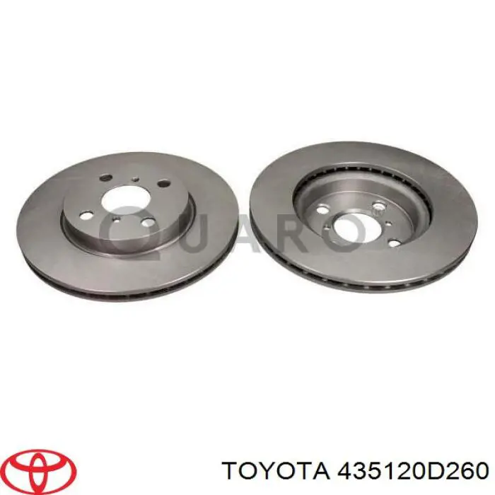 435120D260 Toyota disco de freno delantero