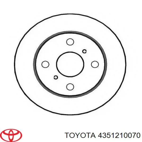 4351210070 Toyota disco de freno delantero