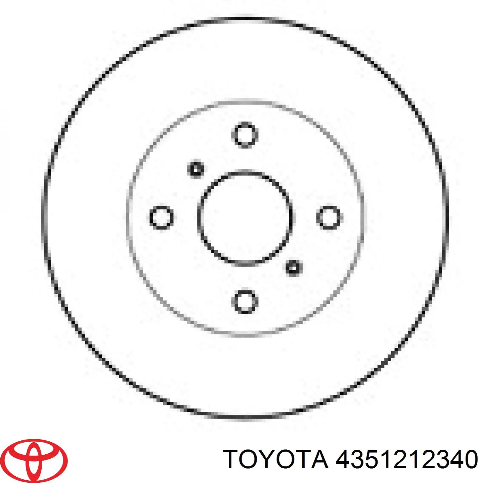 4351212340 Toyota disco de freno delantero