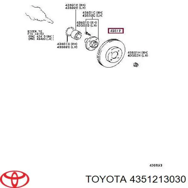 Frenos delanteros Toyota 4351213030 precio, desde 33,88 EUR