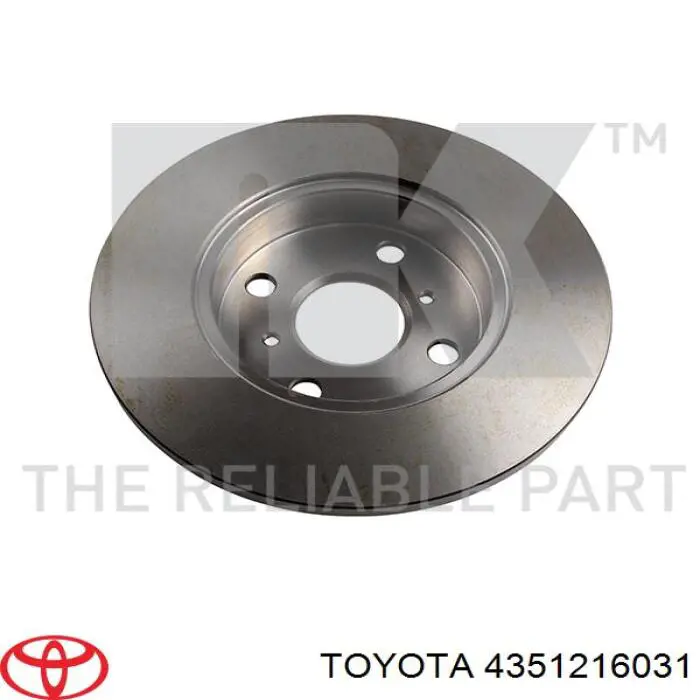 Disco de freno delantero Toyota 4351216030