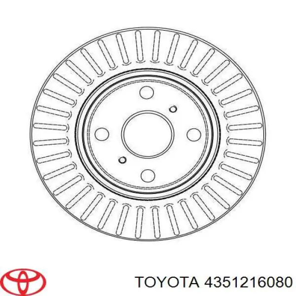 4351216080 Toyota freno de disco delantero