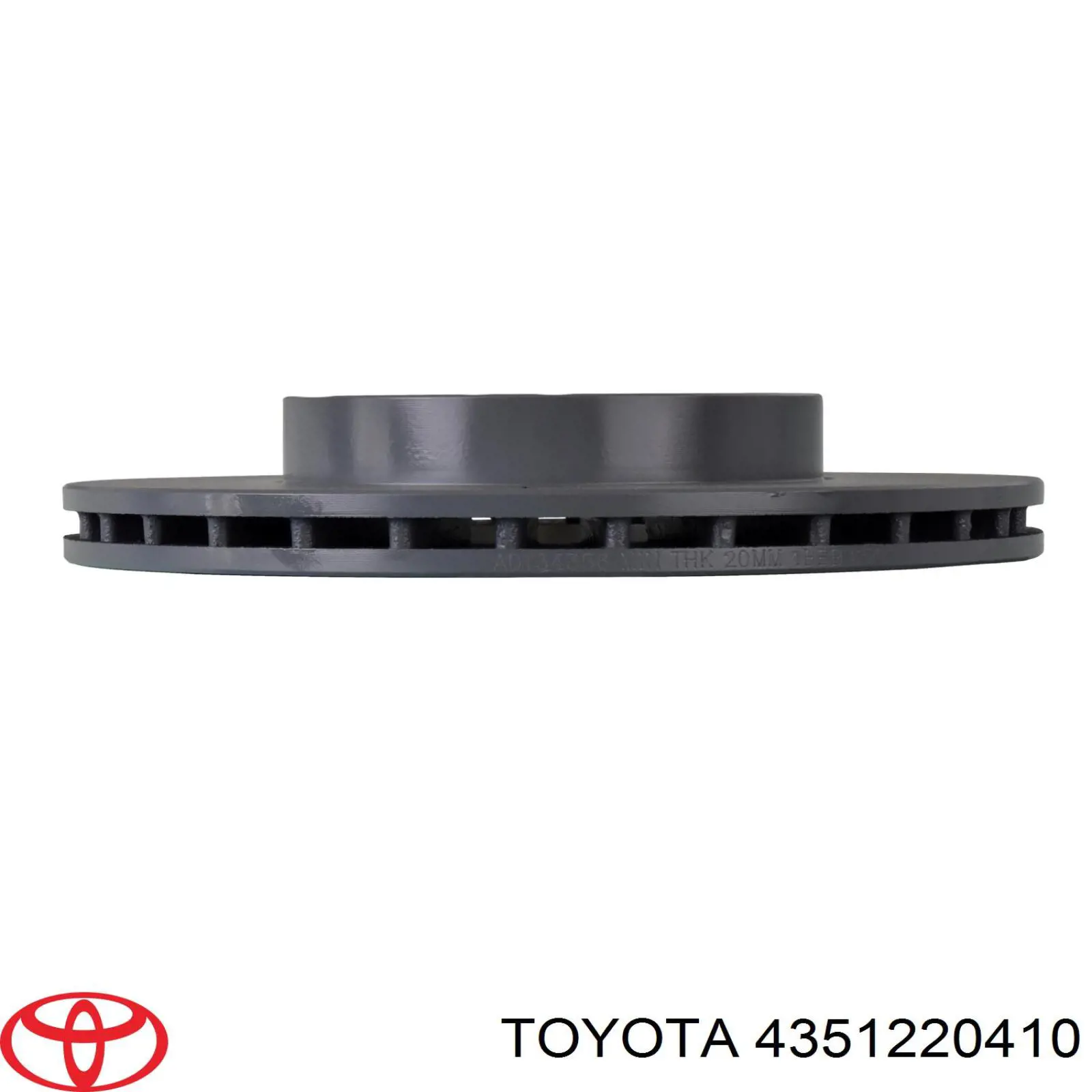 4351220410 Toyota freno de disco delantero