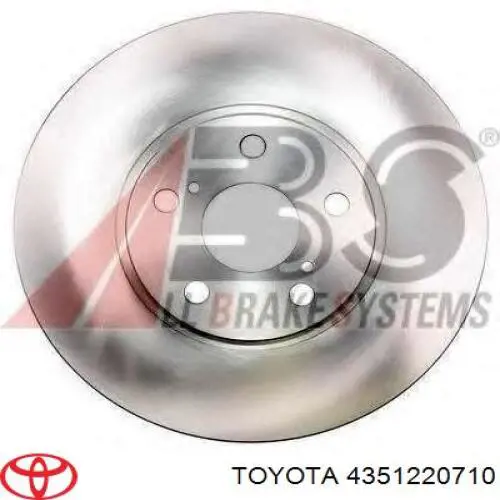 4351220710 Toyota disco de freno delantero