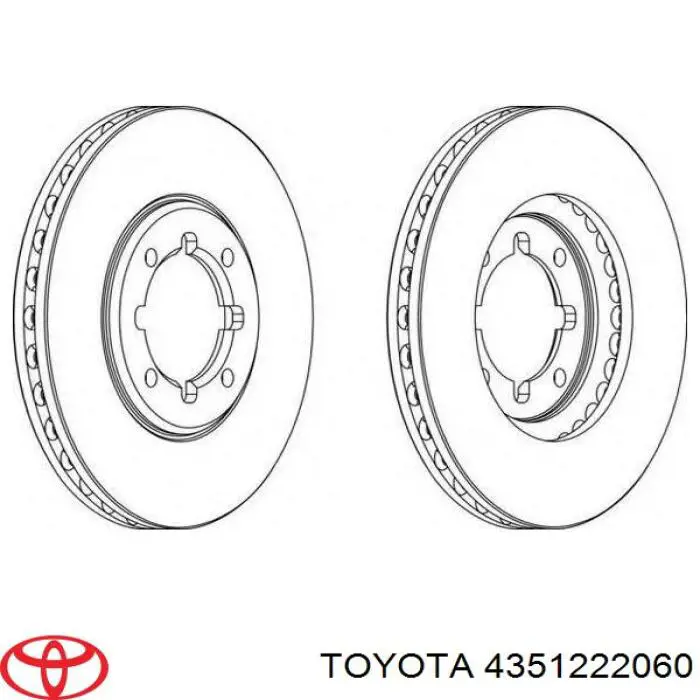 4351222060 Toyota freno de disco delantero