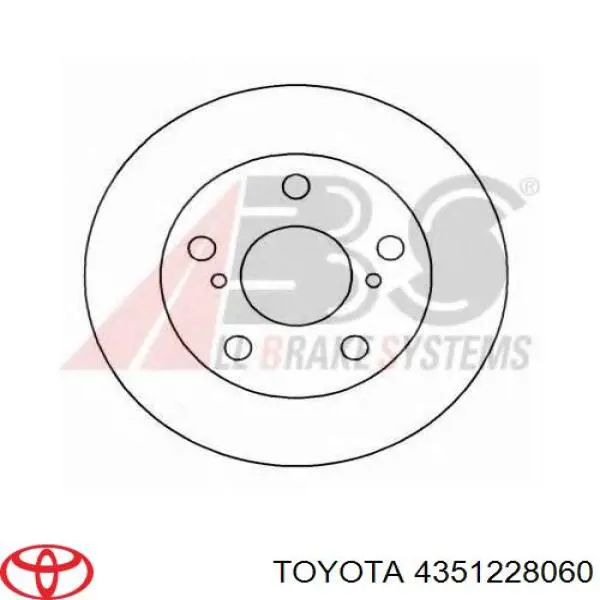 4351228060 Toyota disco de freno delantero