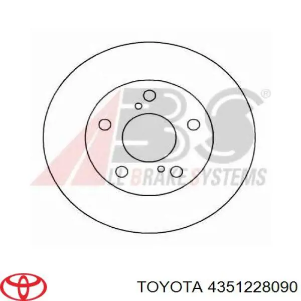 4351228090 Toyota freno de disco delantero