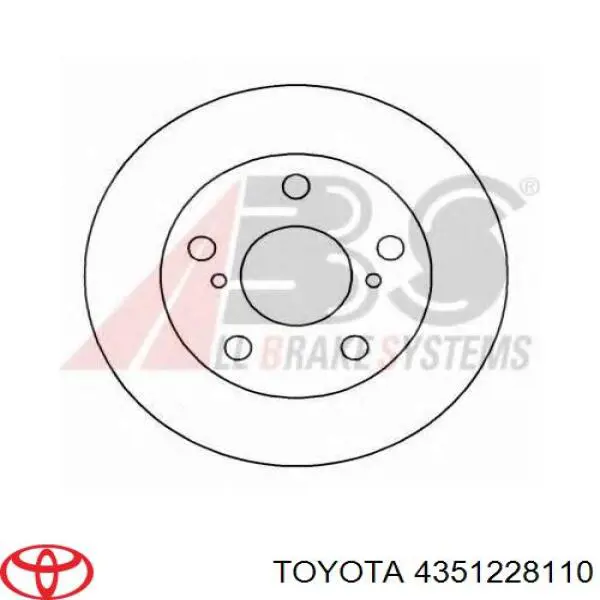 4351228110 Toyota disco de freno delantero