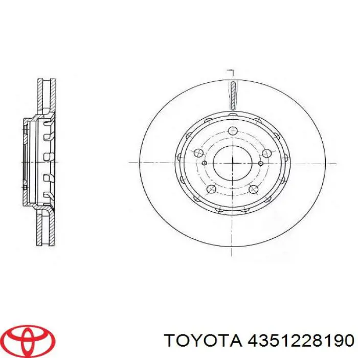 Comprar 4351228190 Toyota Freno de disco delantero