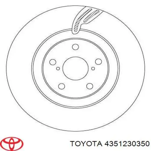 4351230350 Toyota disco de freno delantero