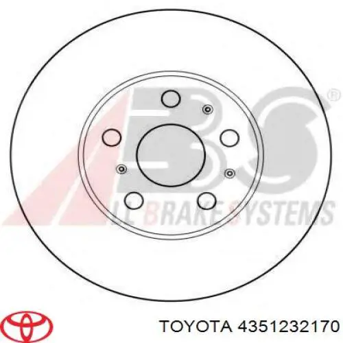 4351232170 Toyota disco de freno delantero