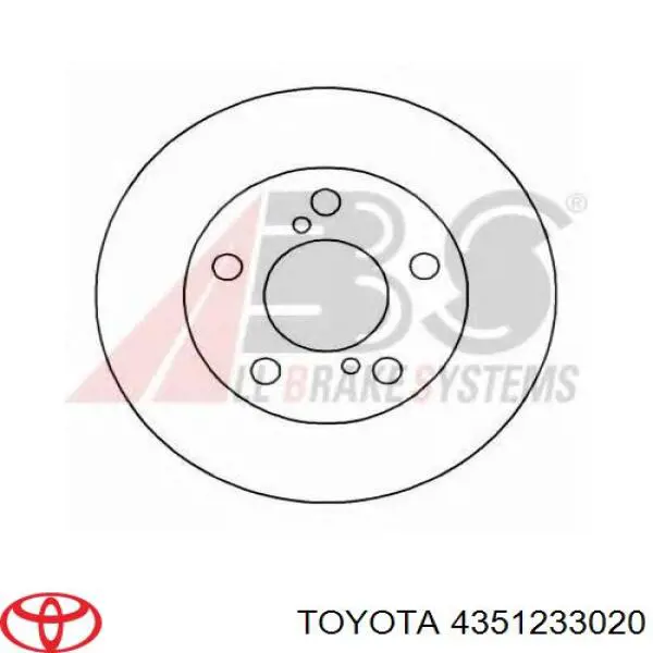 4351233020 Toyota disco de freno delantero