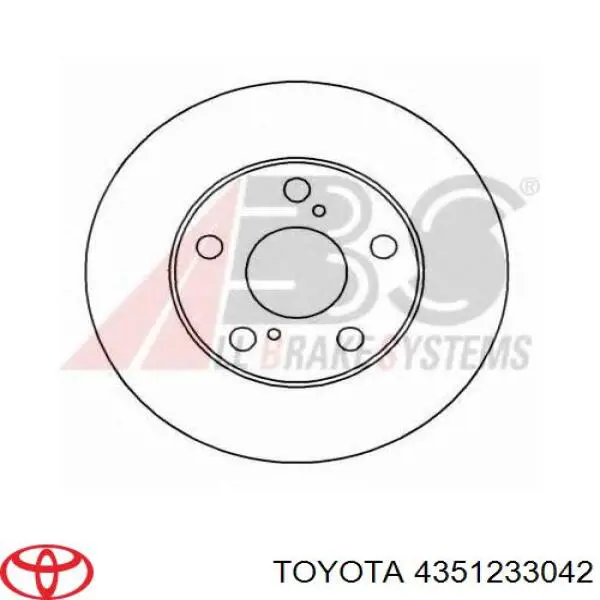 4351233042 Toyota disco de freno delantero