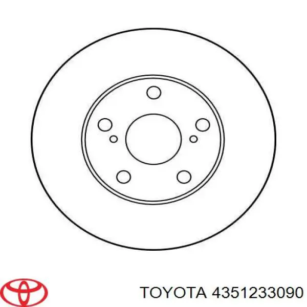 Disco de freno 4351233090 Toyota