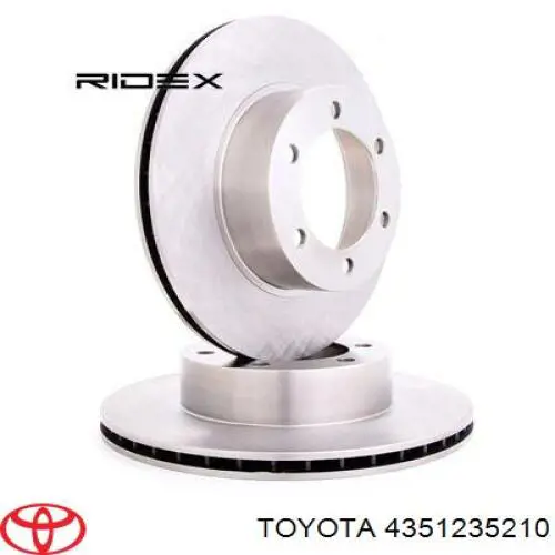 4351235210 Toyota disco de freno delantero