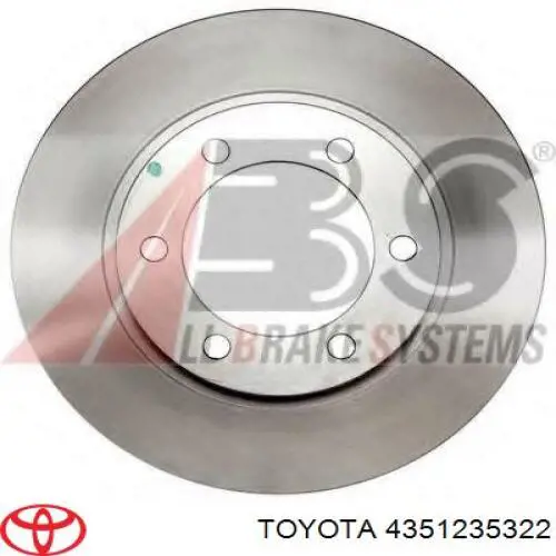 Disco de freno 4351235322 Toyota