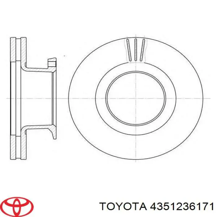 4351236171 Toyota freno de disco delantero