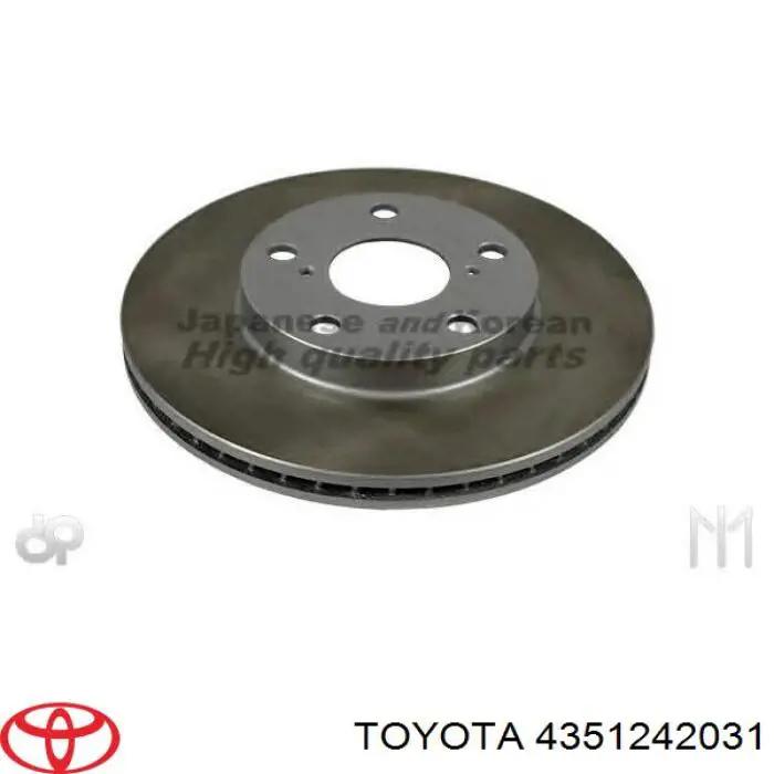 Disco de freno 4351242031 Toyota