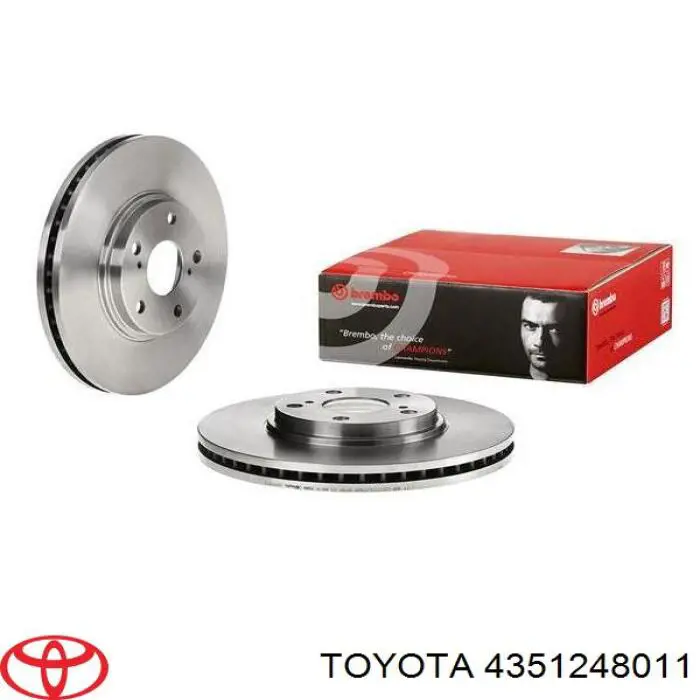 Disco de freno delantero Toyota 4351248011