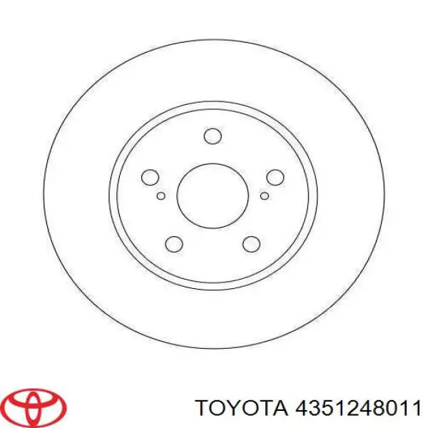 Disco de freno 4351248011 Toyota