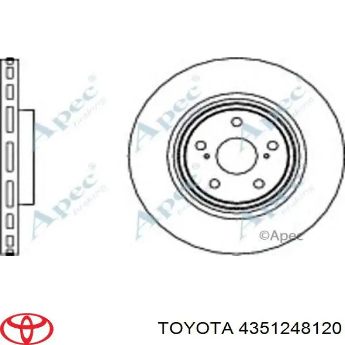 4351248120 Toyota disco de freno delantero