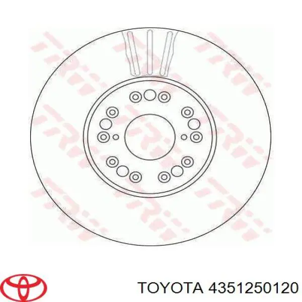 4351250120 Toyota disco de freno delantero