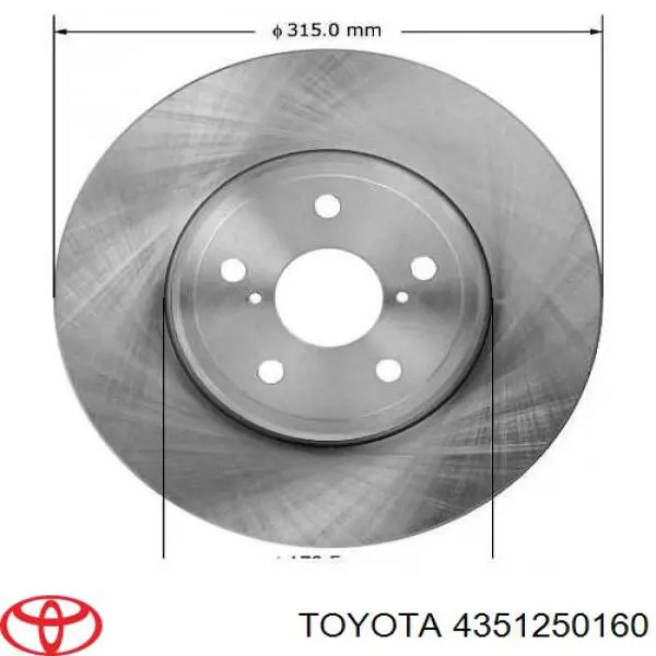 Comprar 4351250160 Toyota Freno de disco delantero